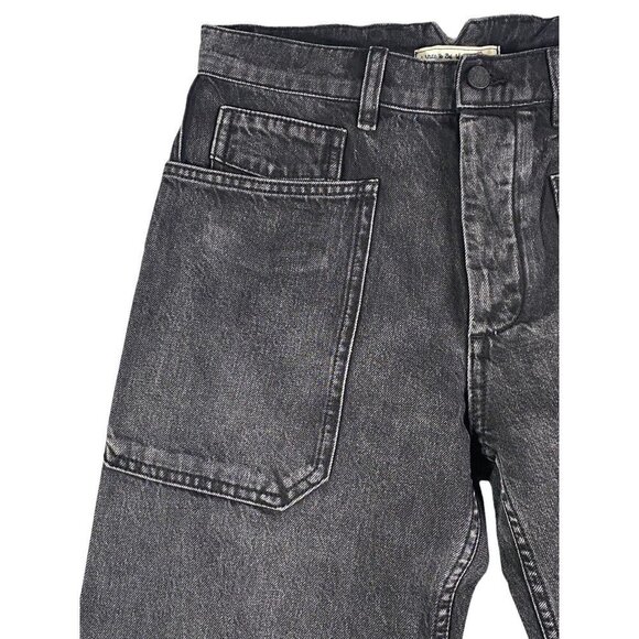 Free People x SANDRINE ROSE Women's Wide Distressed‎ Cargo Pockets Jeans Size 27 - Picture 4 of 13